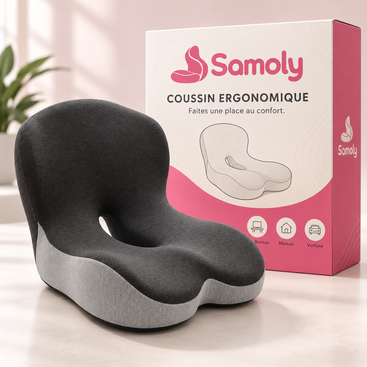 Samoly™ – Le Coussin Orthopédique pour une Assise Confortable au Quotidien
